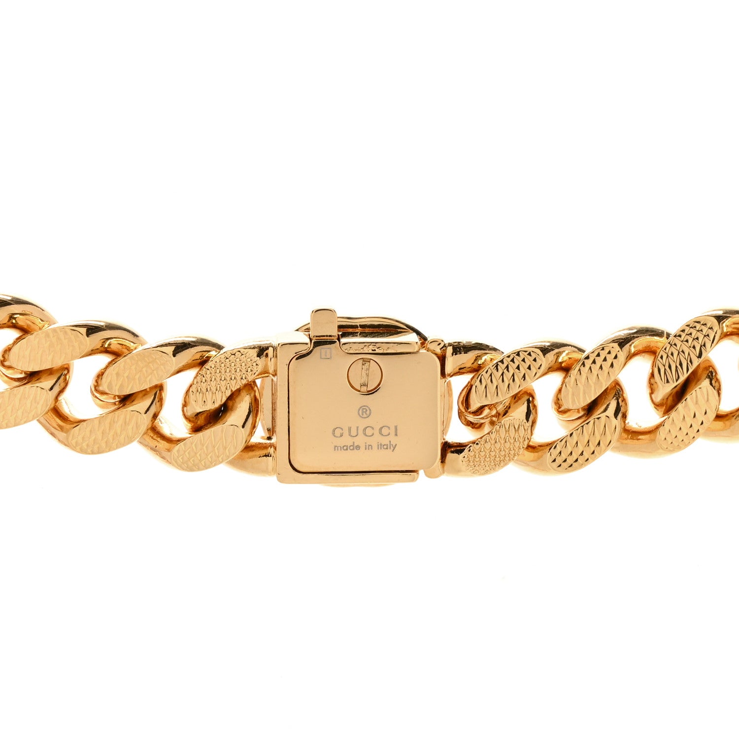 Gucci Script Choker Necklace Gold 4 of 4