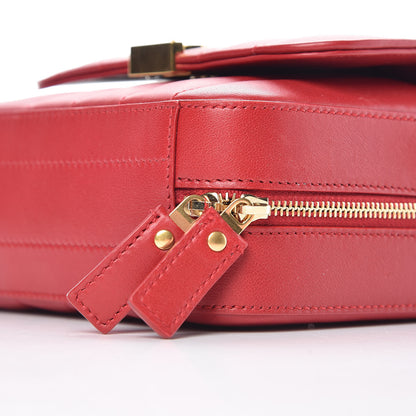 Saint Laurent Lambskin Matelasse Monogram Mini Vicky Camera Bag Rouge 8 of 9