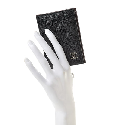 Chanel Caviar Quilted Card Holder Wallet Black 2 of 8