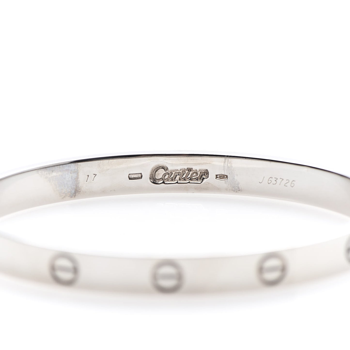 18K White Gold LOVE Bracelet 17