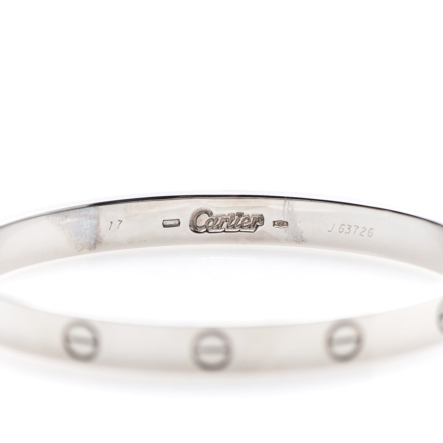 Cartier 18K White Gold LOVE Bracelet 17 5 of 7