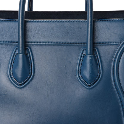 Celine Nappa Calfskin Medium Phantom Luggage Metallic Blue 13 of 21
