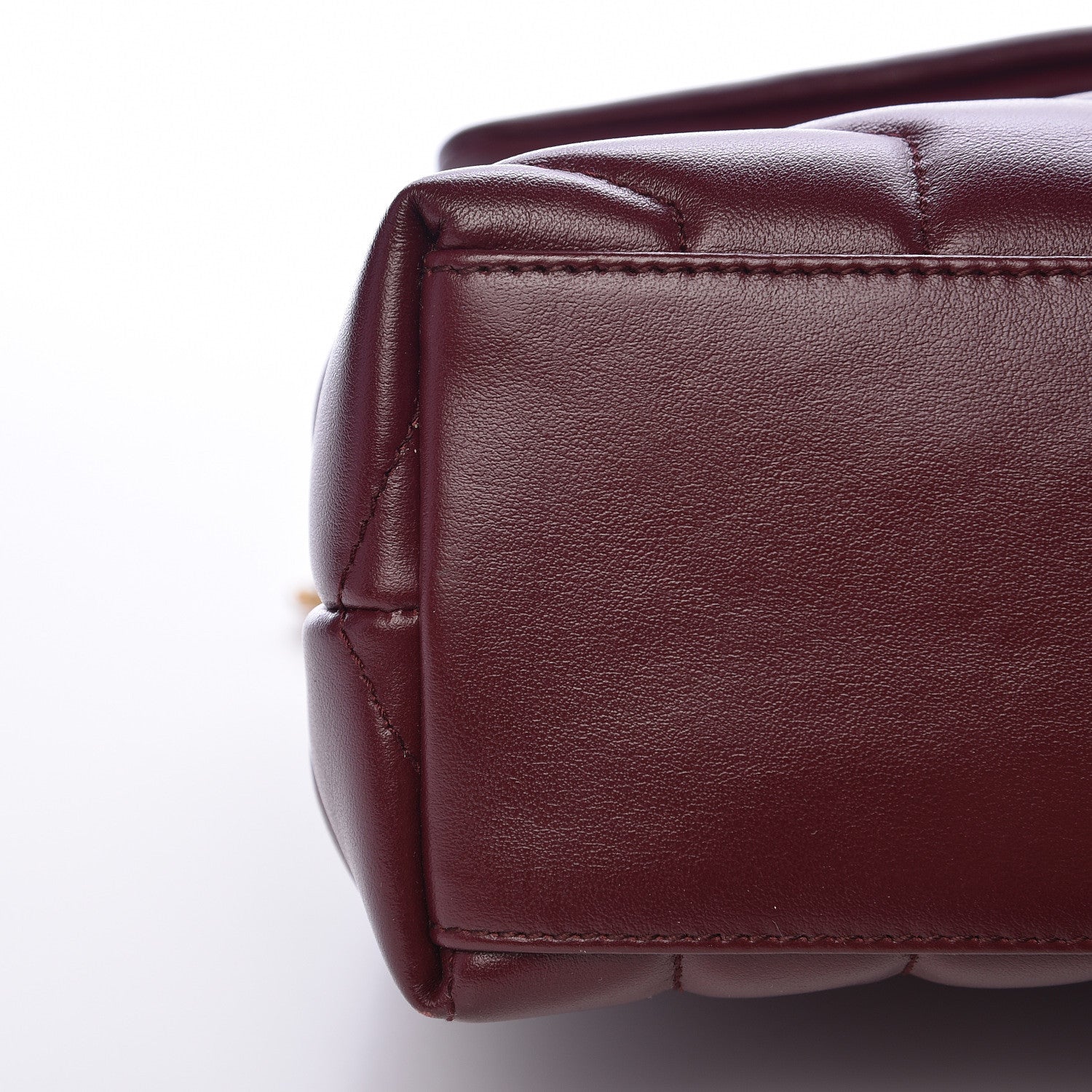 Saint Laurent Calfskin Y Quilted Monogram Small Loulou Chain Satchel Dark Legion Red 16 of 16