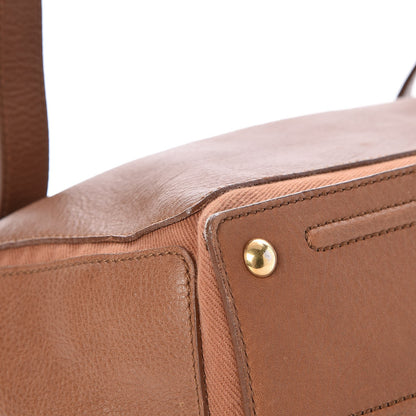 Saint Laurent Calfskin Canvas Medium Muse Two Brown 9 of 12