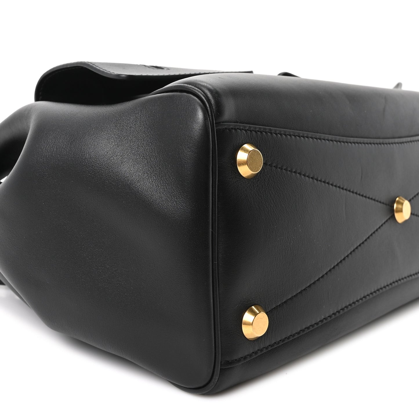 Smooth Calfskin Small Bel Air Carry All Bag Black