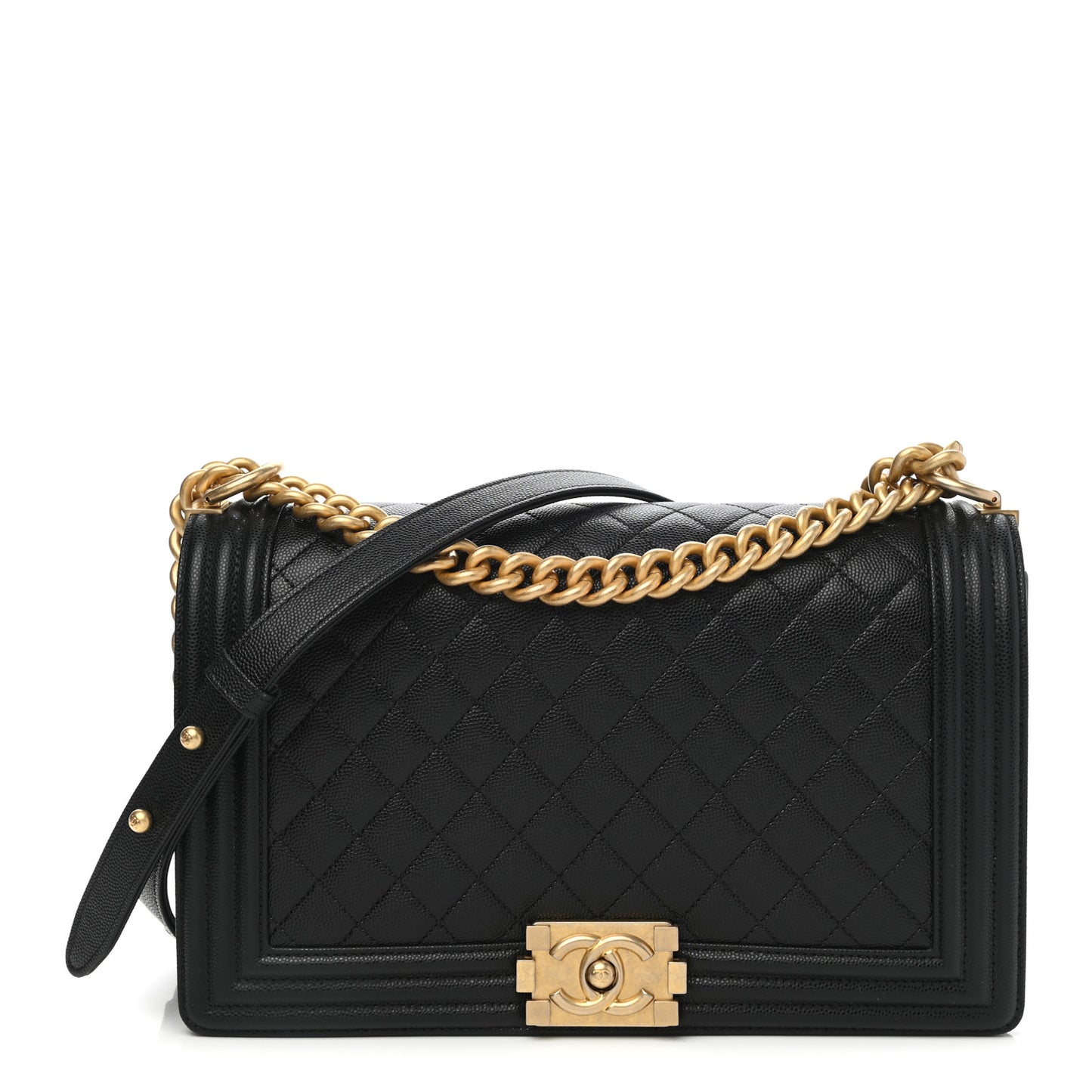 Caviar Quilted New Medium Boy Flap Black