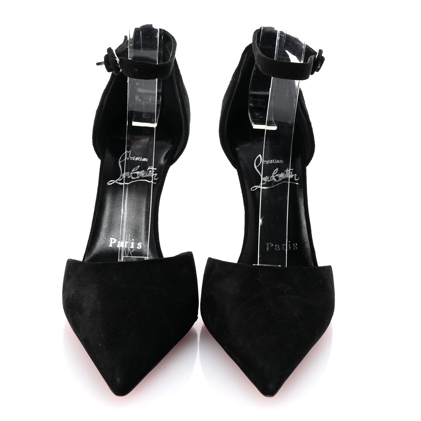 Veau Velours 100 Ankle Strap Pumps 35.5 Black