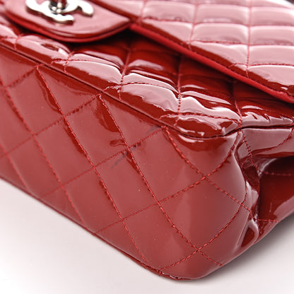 Chanel Patent Calfskin Quilted Medium Double Flap Red 10 of 13