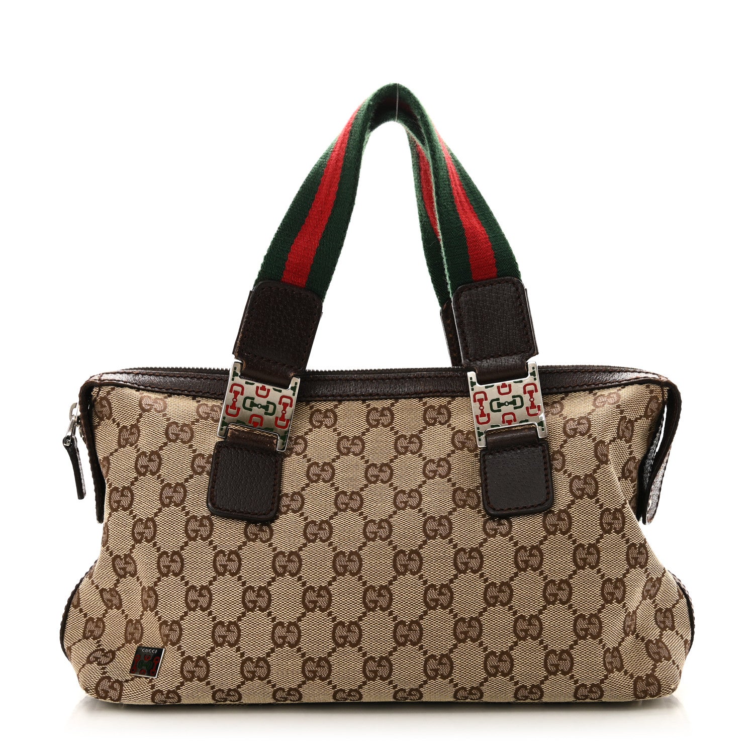 Gucci GG Monogram Web Pop Tote Brown 1 of 10