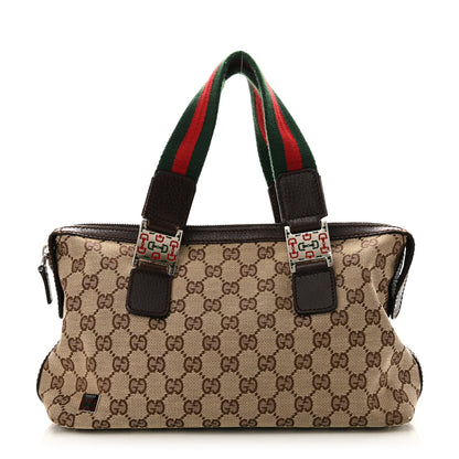 Gucci GG Monogram Web Pop Tote Brown 1 of 10