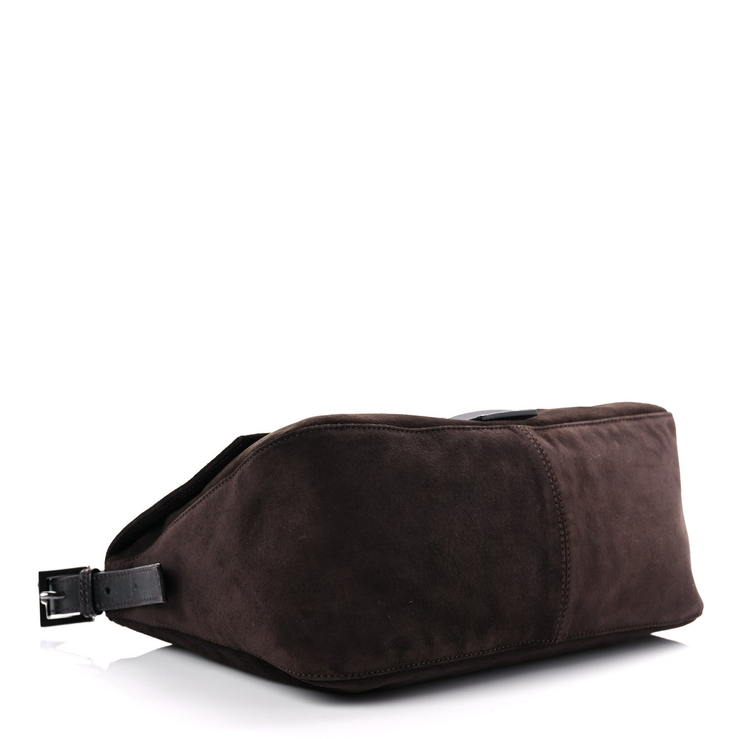 Suede Calfskin Mama Baguette Brown