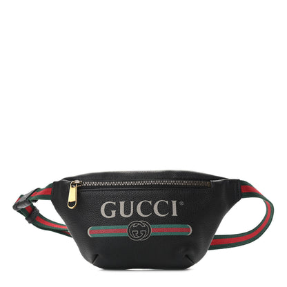 Gucci Grained Calfskin Small Logo Belt Bag Black 1 of 8
