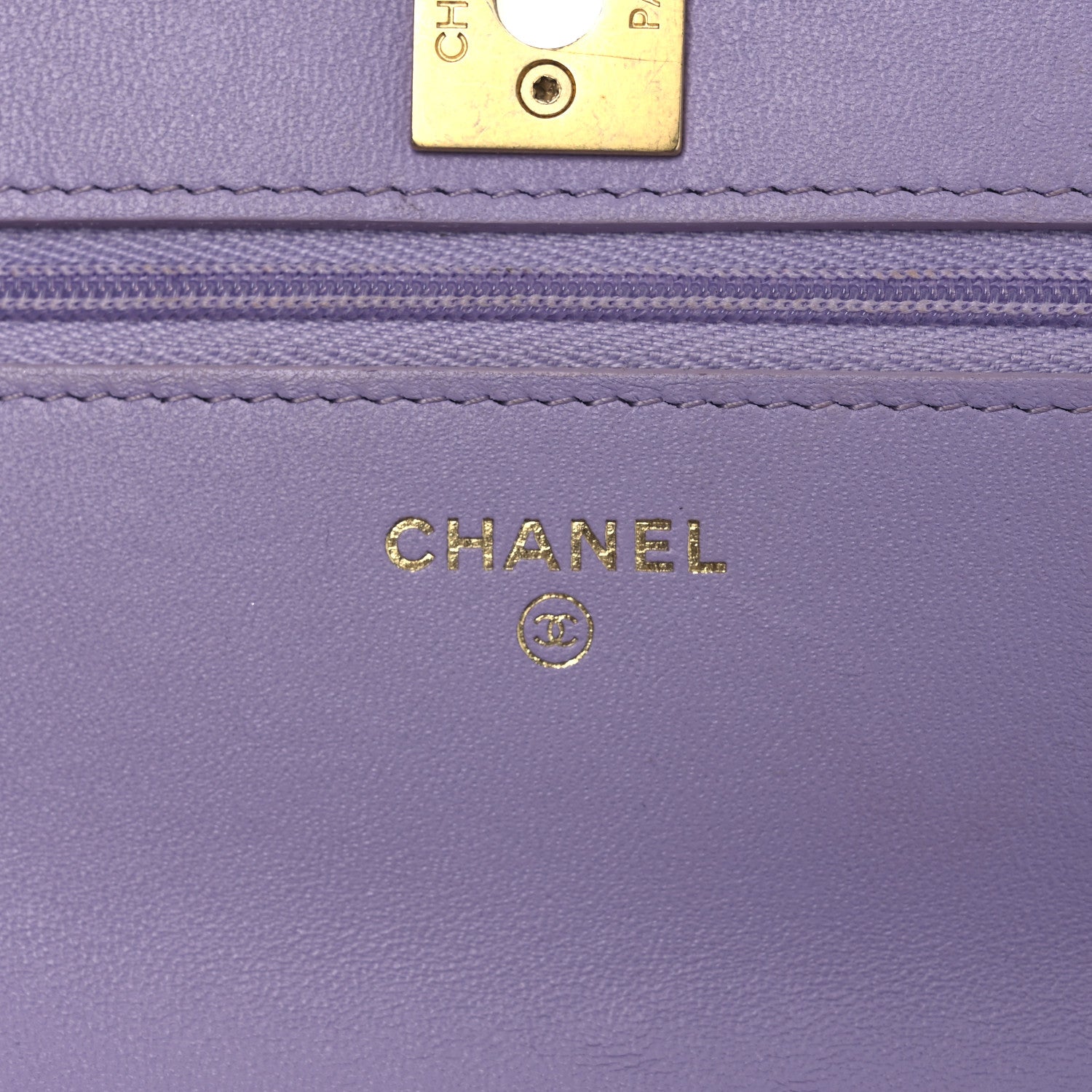 Chanel Caviar Quilted Sweetheart Wallet On Chain WOC Light Purple 6 of 16