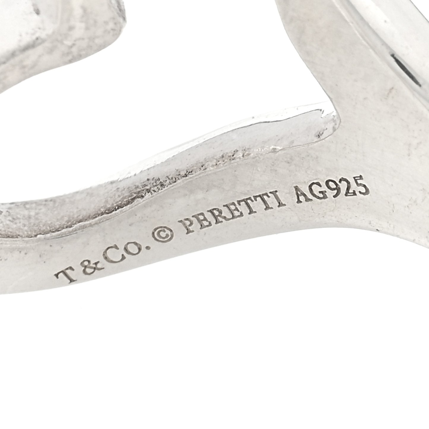 Sterling Silver Elsa Peretti Open Heart Ring 56 7.75