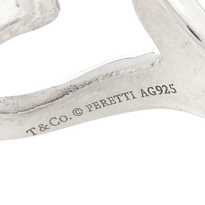 Tiffany Sterling Silver Elsa Peretti Open Heart Ring 56 7.75 4 of 4