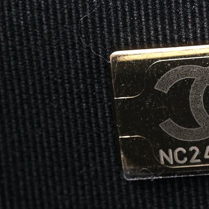 Chanel Metallic Glazed Calfskin Medium Boy Flap Black Gold 7 of 10