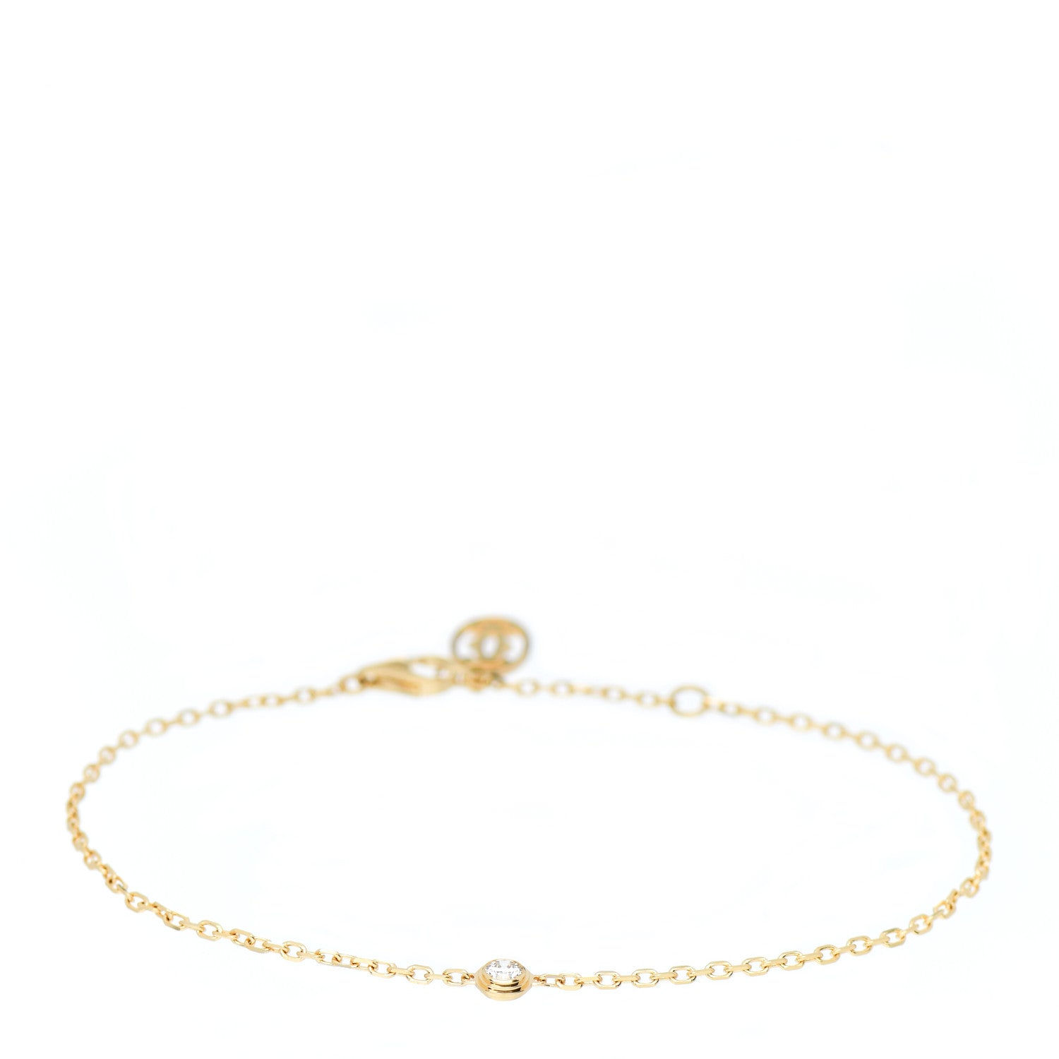 Cartier 18K Yellow Gold Diamond SM D'Amour Bracelet 1 of 5
