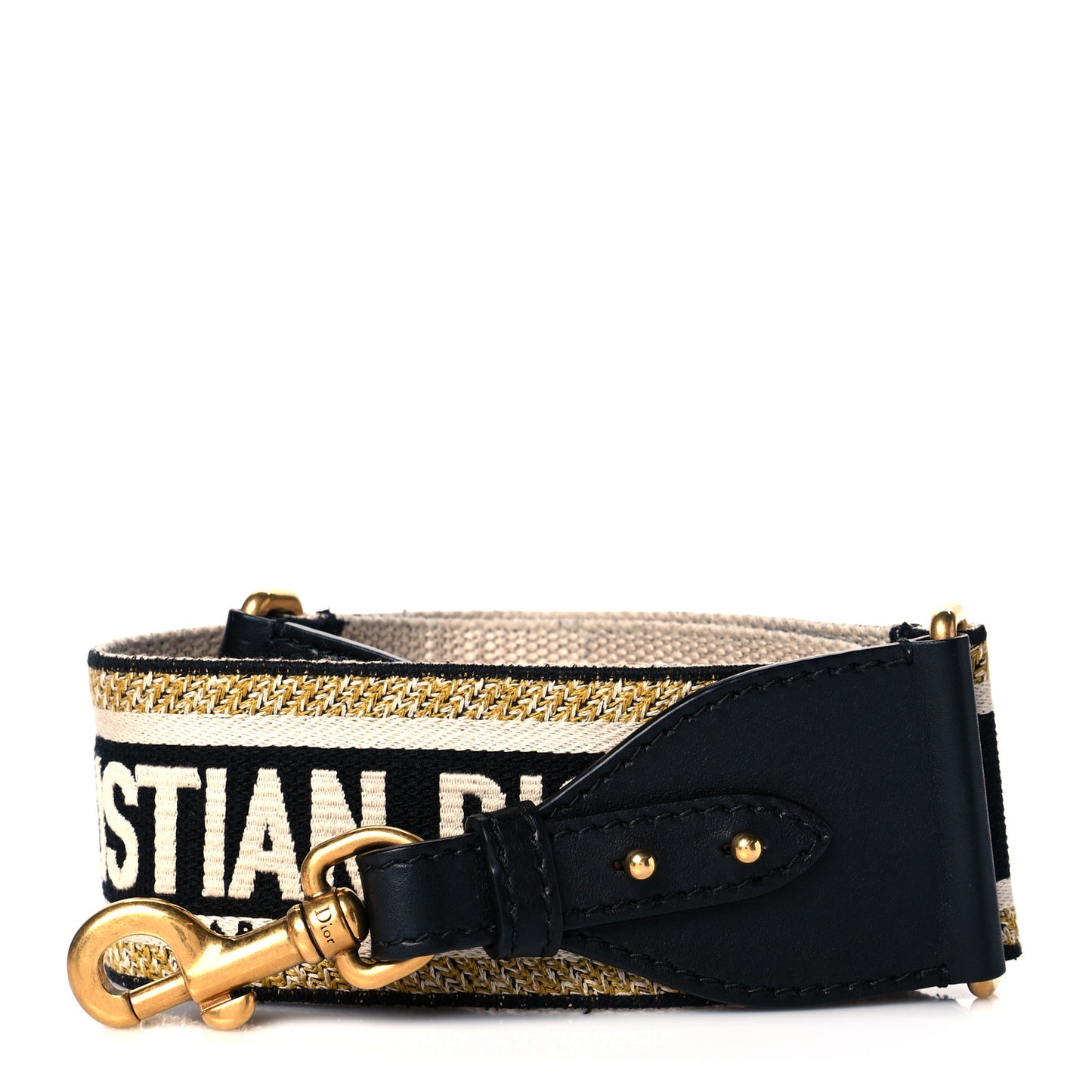 Canvas Embroidered Shoulder Strap Black Yellow