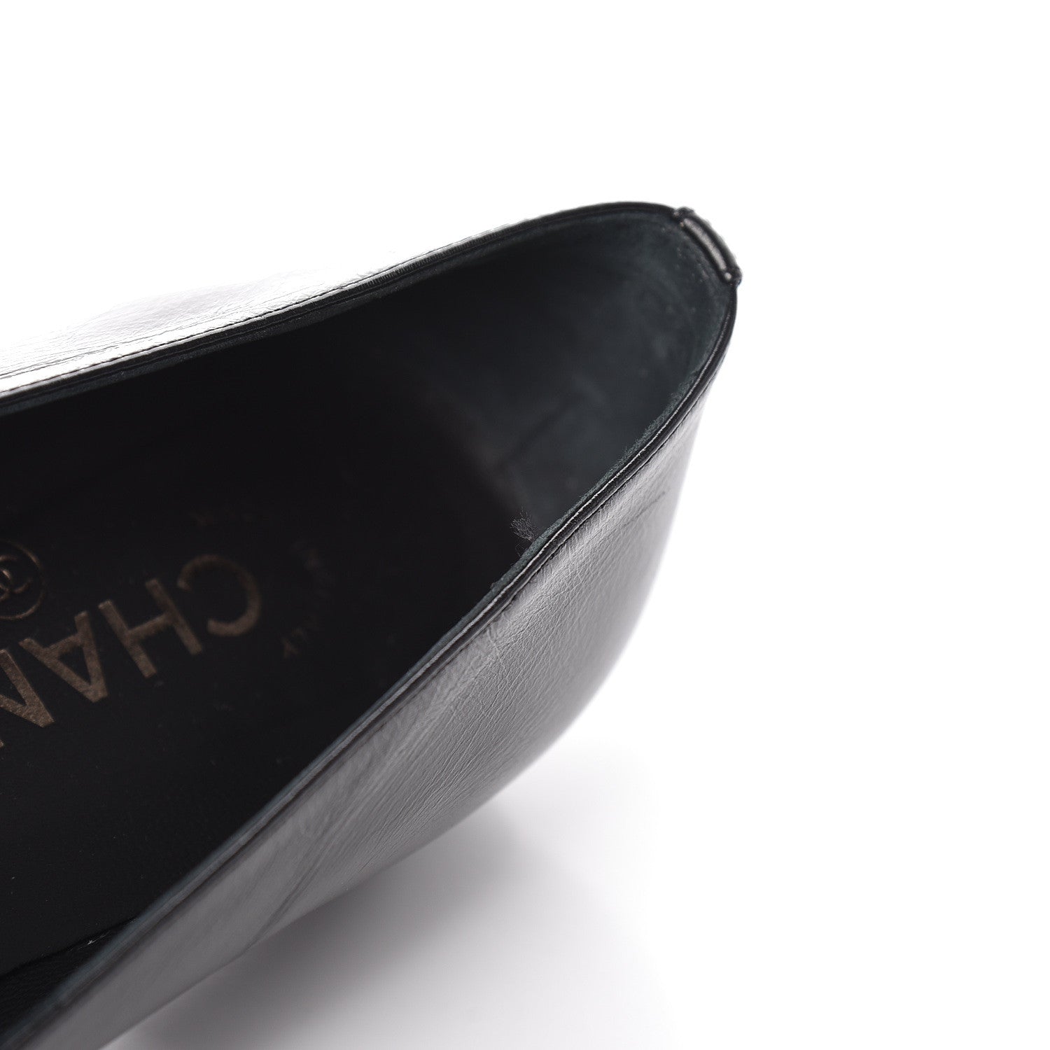 Chanel Lambskin CC Mocassin Loafers 37.5 Black 14 of 14