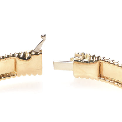 Van Cleef & Arpels 18K Yellow Gold Perlee Signature Bangle Bracelet L 5 of 5