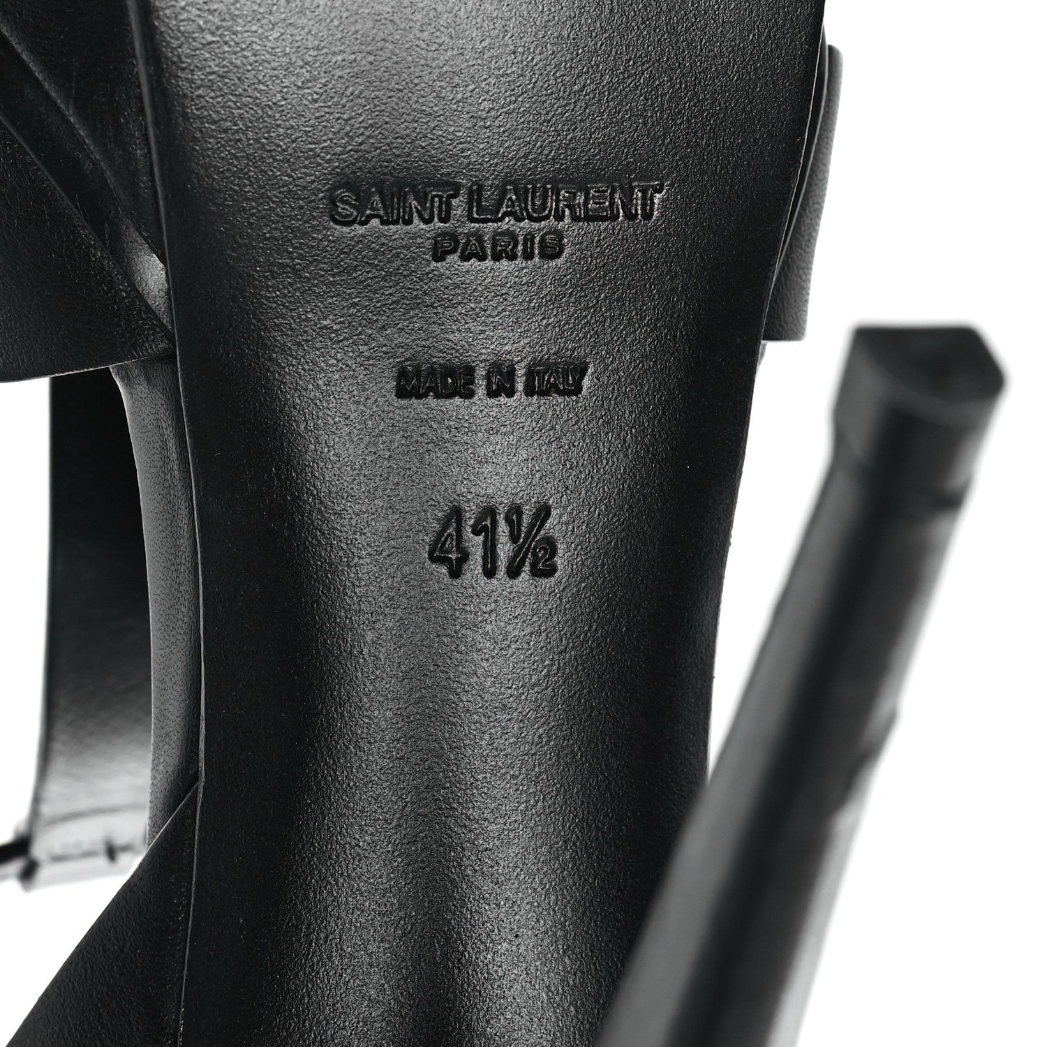 Saint Laurent Calfskin Tribute 105 Platform Sandals 41.5 Black 7 of 11