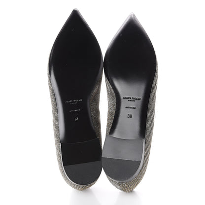 Saint Laurent Metallic Sparkle Fabric Paris Ballet Flat 38 Silver Gold 5 of 7