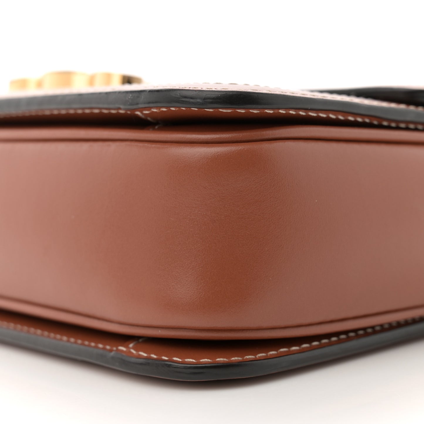 Calfskin Triomphe Canvas Teen Triomphe Bag Tan