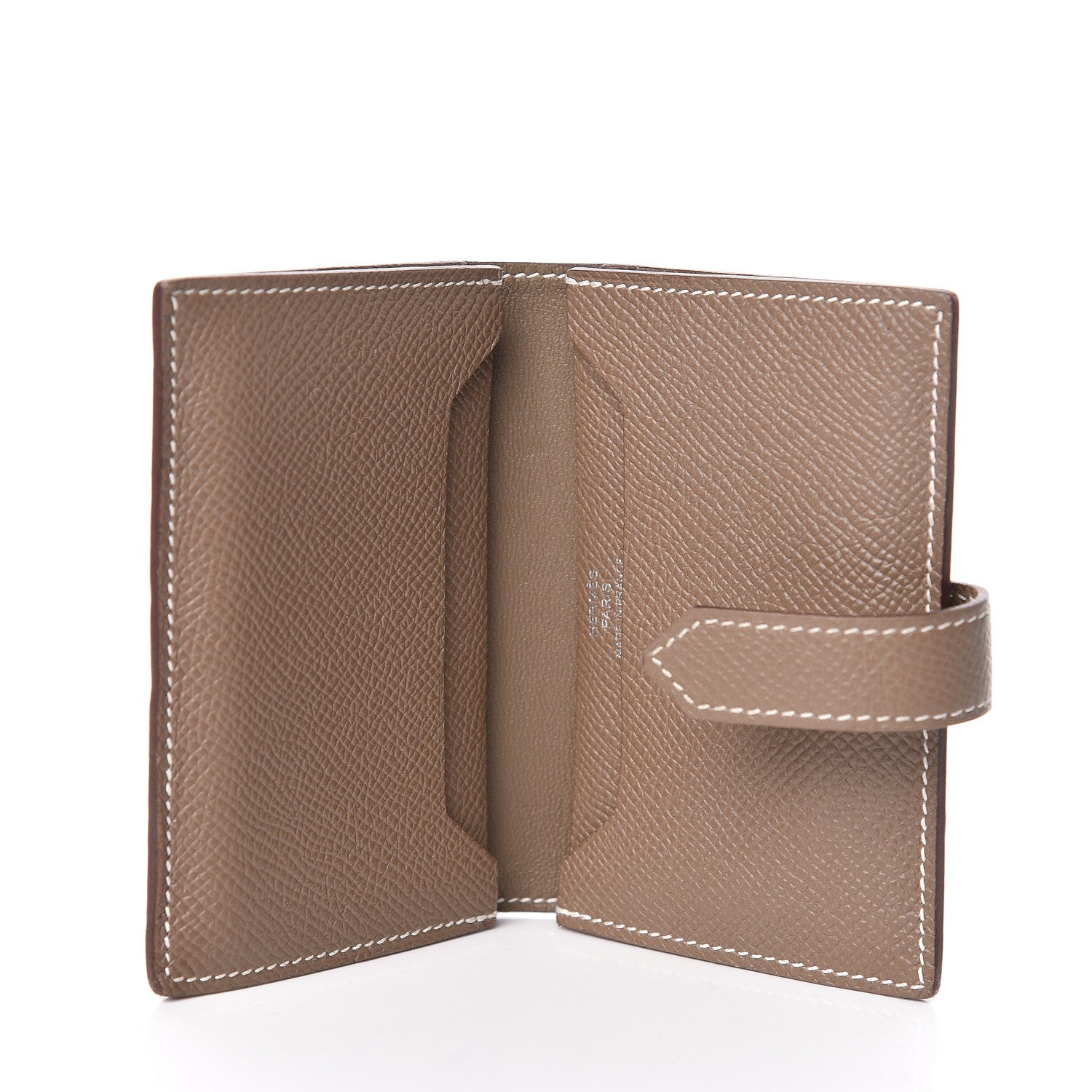 Hermes Epsom Bearn Card Holder Wallet Etoupe 5 of 8