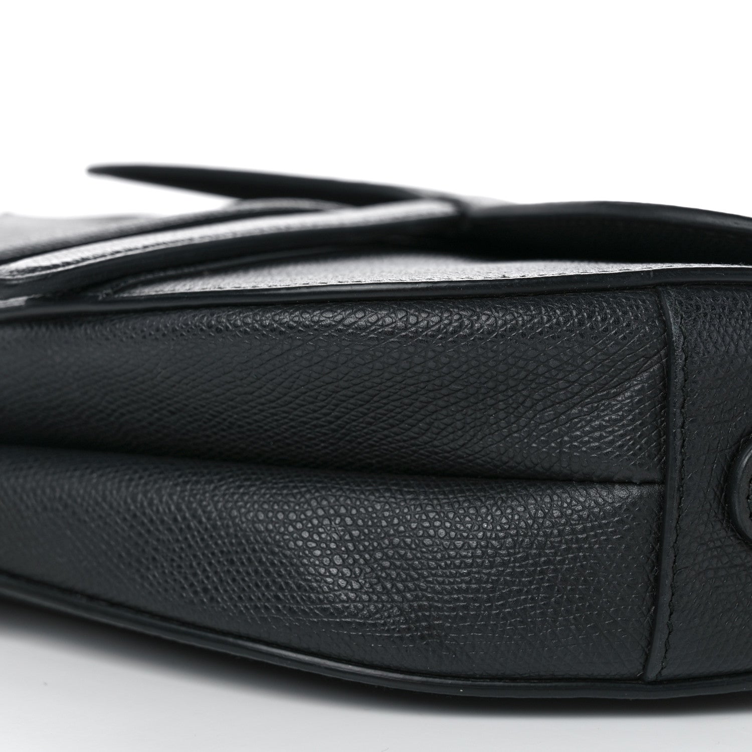 Christian Dior Grained Calfskin Saddle Bag Black 10 of 10