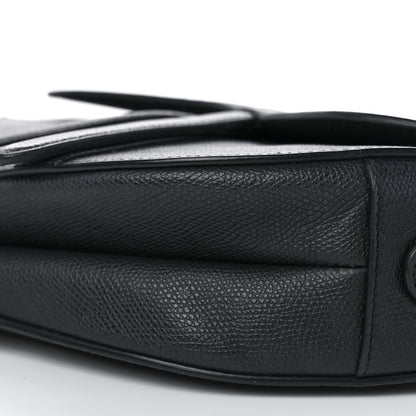 Christian Dior Grained Calfskin Saddle Bag Black 10 of 10