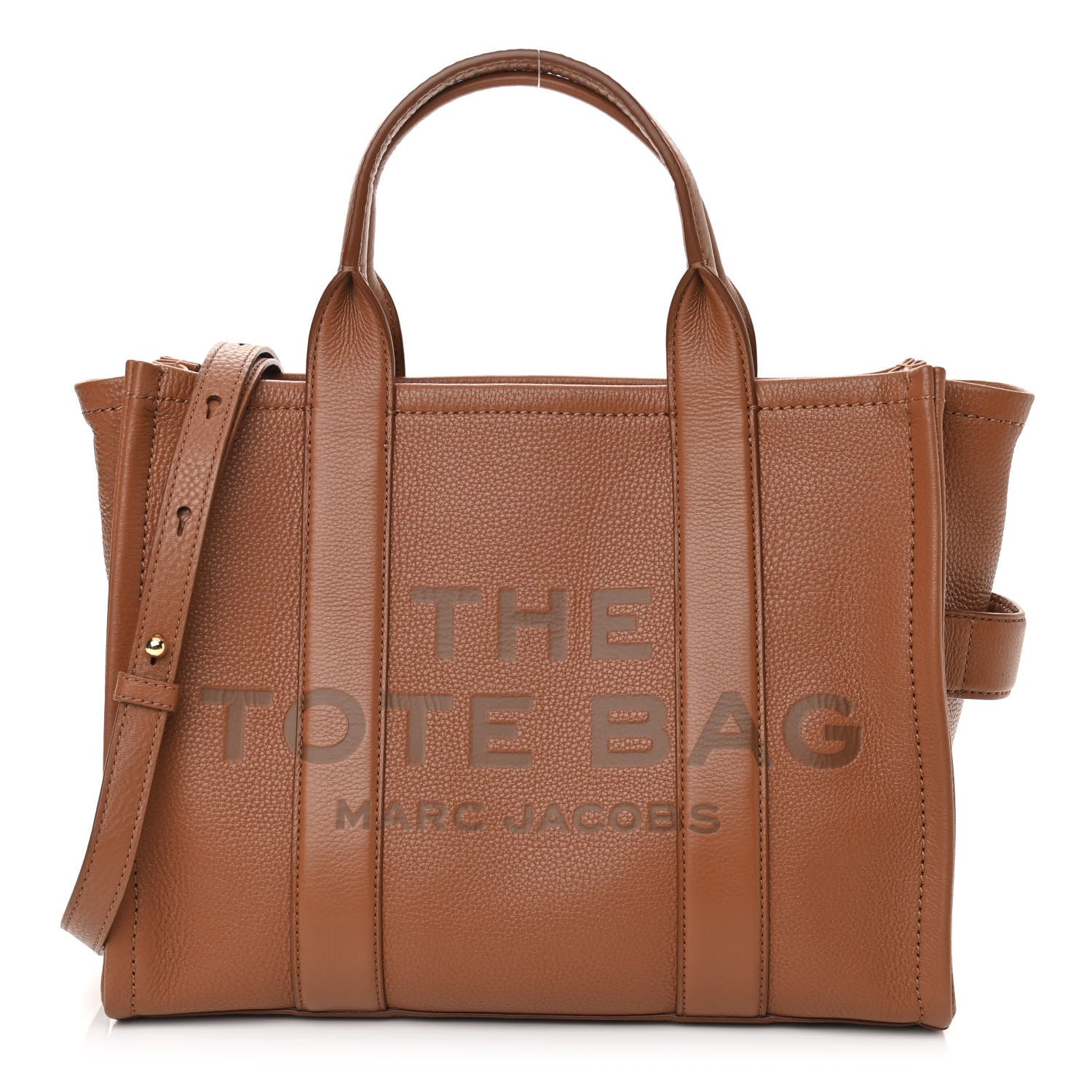 Marc Jacobs Grained Calfskin Medium The Tote Bag Argan Oil 1 of 10
