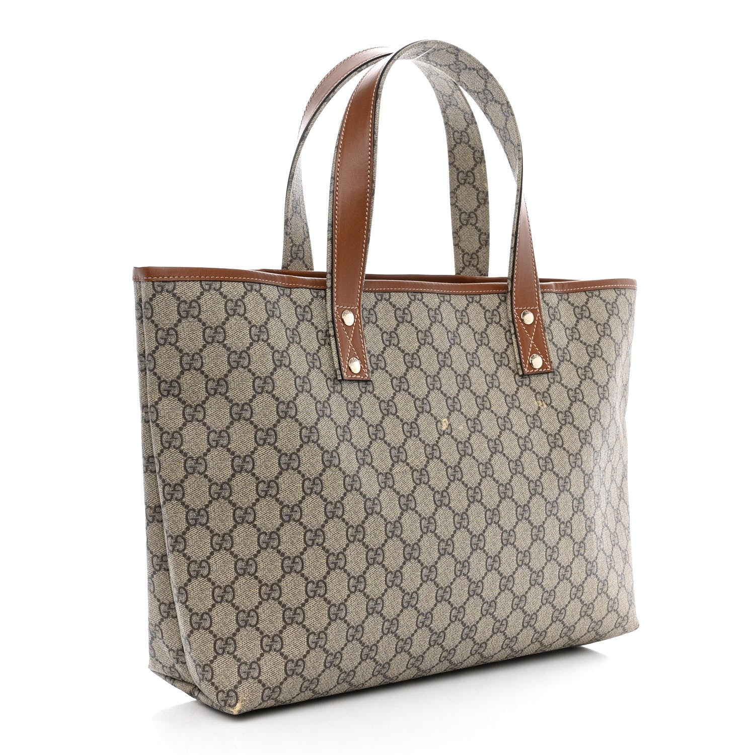 Gucci GG Plus Monogram Medium Signature Web Loop Tote Brown 3 of 14