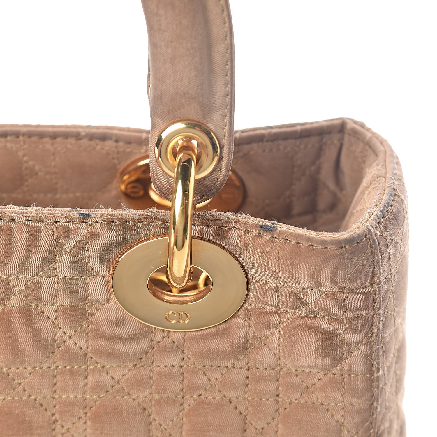 Christian Dior Nylon Cannage Medium Lady Dior Beige 11 of 13