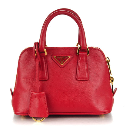 Prada Saffiano Lux Mini Promenade Tote Fuoco 1 of 7