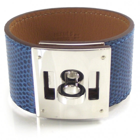 Lizard Kelly Dog Bracelet Mykonos Bleu