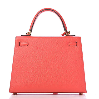 Hermes Epsom Kelly Sellier 25 Rose Jaipur 16 of 35
