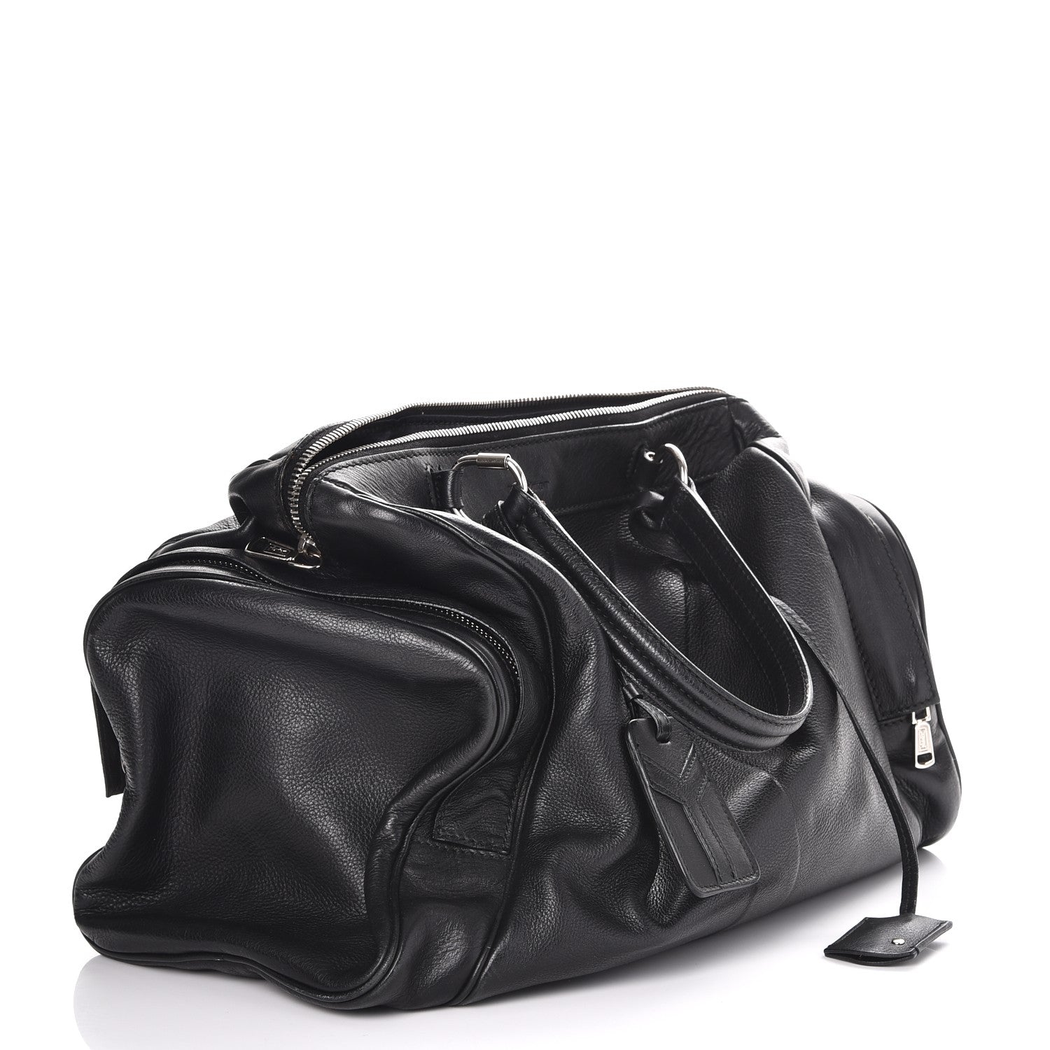 Saint Laurent Calfskin Large Vanity Bowler Black 8 of 8