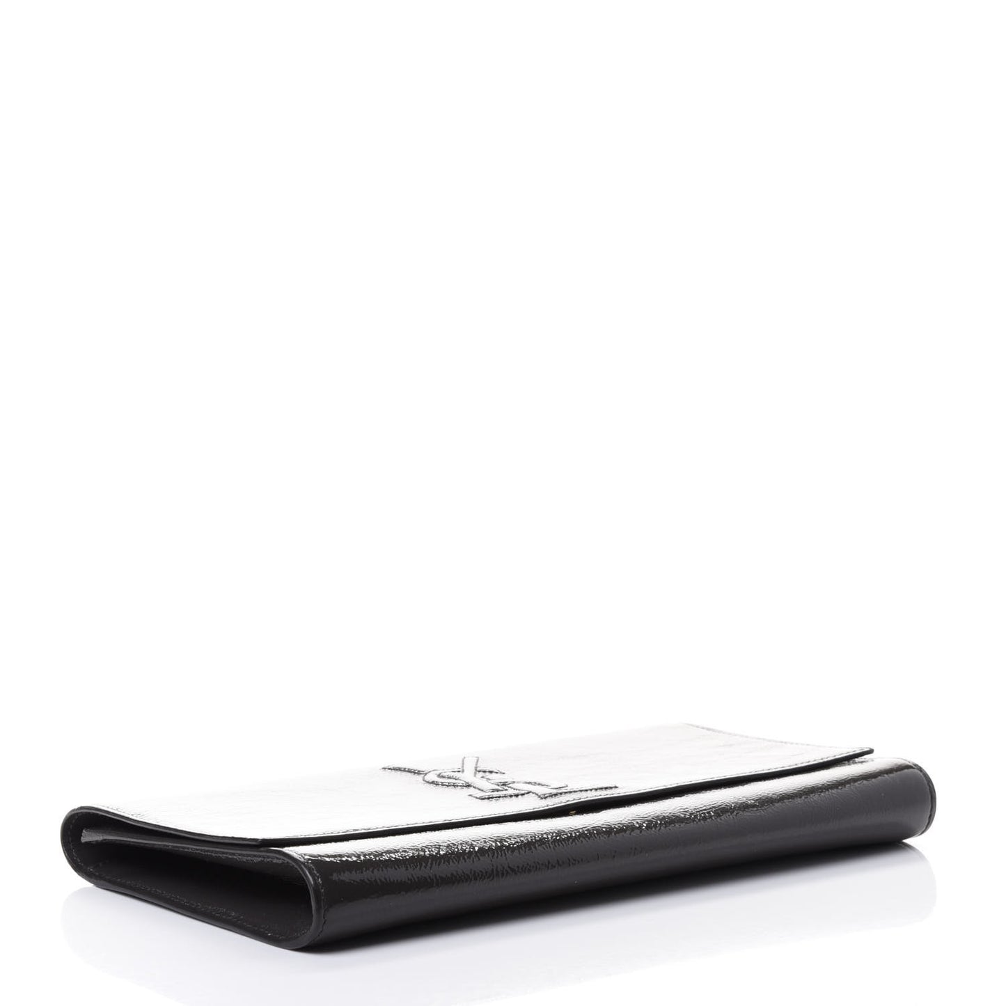 Textured Patent Monogram Large Belle De Jour Clutch Light Seppia