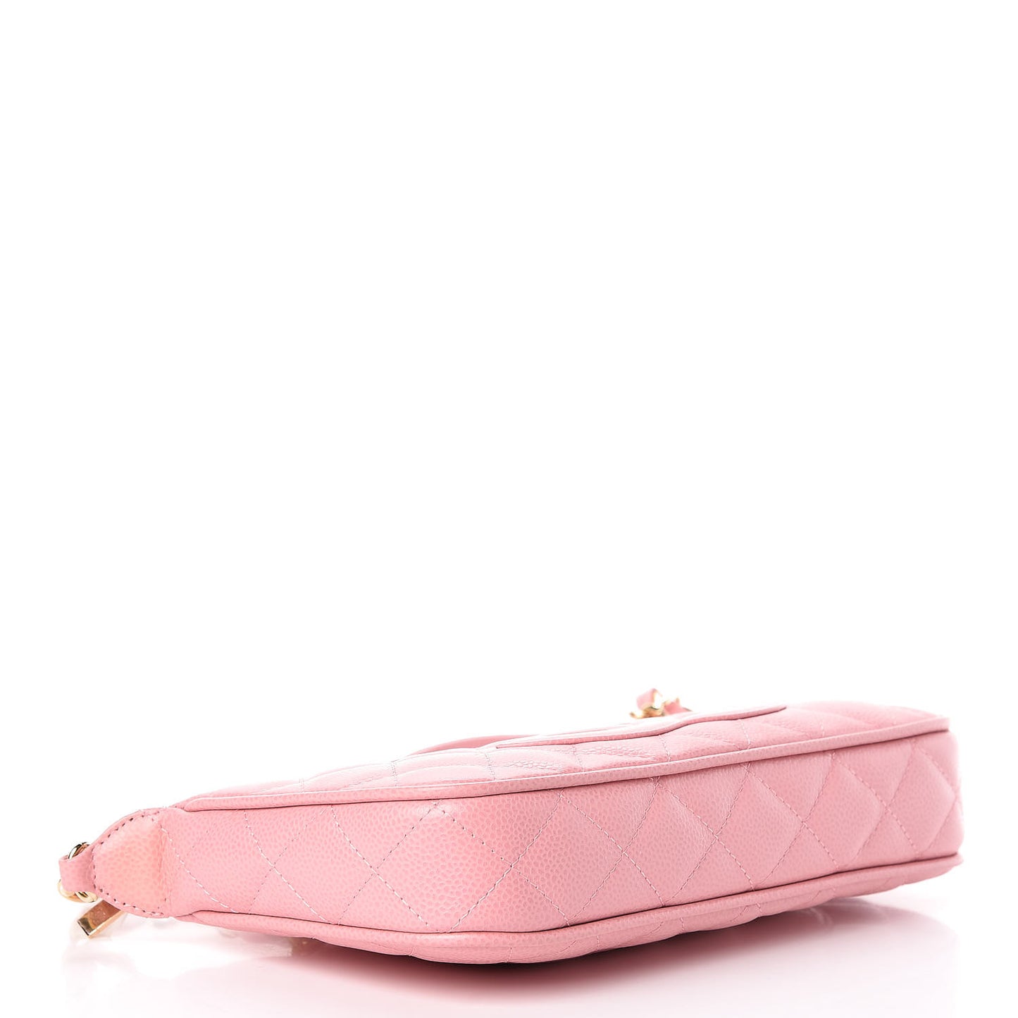 Caviar Quilted Pochette Pink