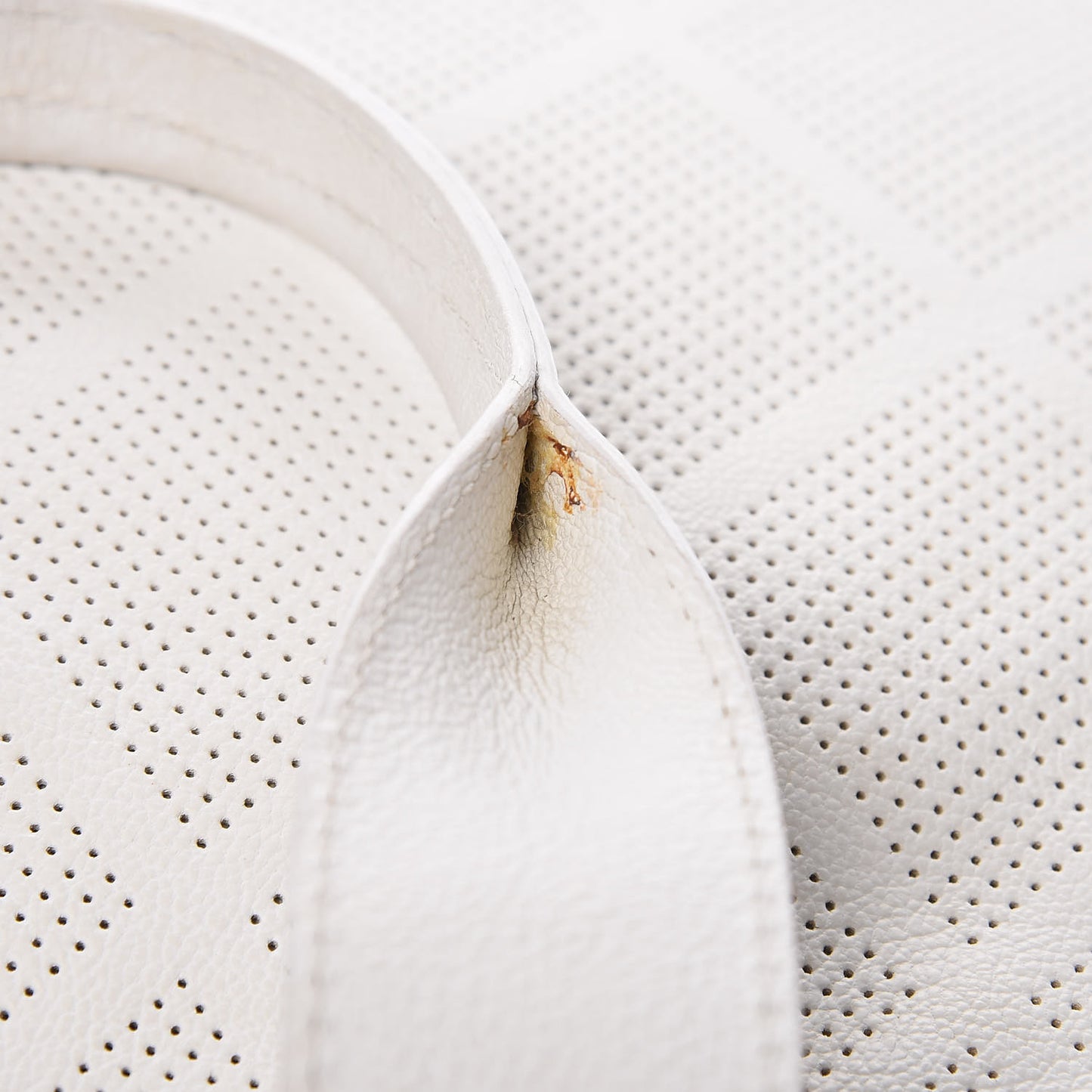 Goatskin Perforated Large CC Tote White