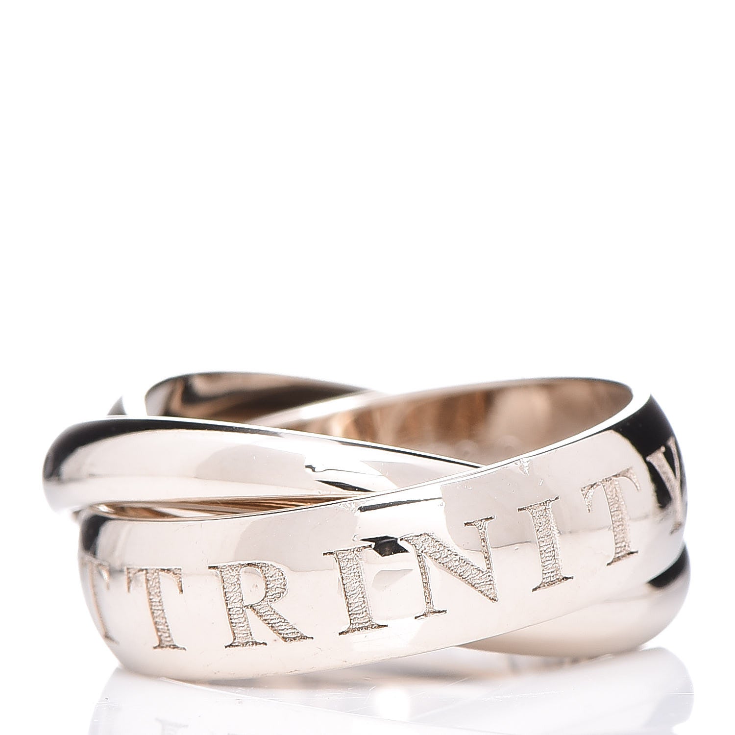 Cartier 18K White Gold 98 Xmas Limited Trinity Ring 49 4.75 5 of 11