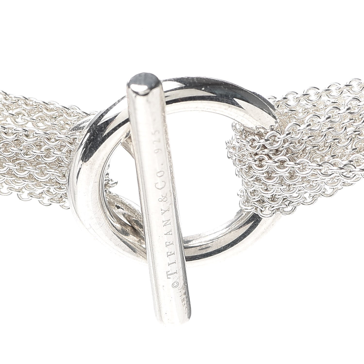 Tiffany Sterling Silver Heart Multi Chain Toggle Necklace 4 of 5