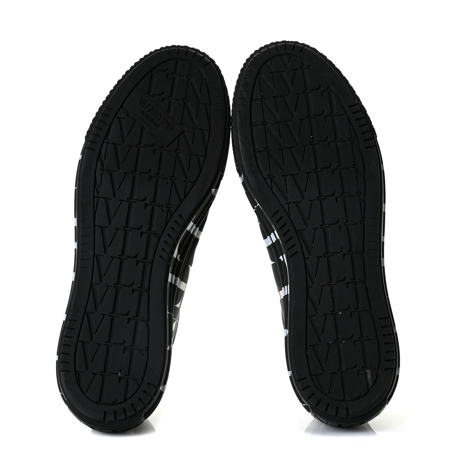 Valentino Garavani Nylon Mens Allover VLTN Logo Sneakers 41 Black White 6 of 12