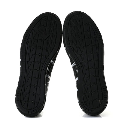 Valentino Garavani Nylon Mens Allover VLTN Logo Sneakers 41 Black White 6 of 12