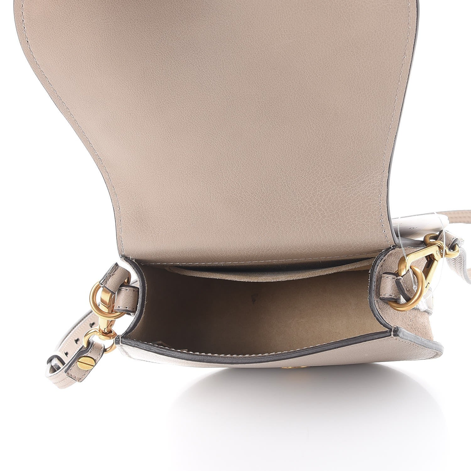 Chloe Calfskin Suede Small Nile Bracelet Bag Motty Grey 6 of 9