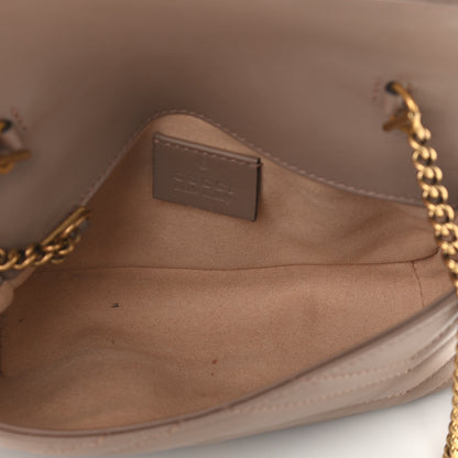 Gucci Calfskin Matelasse Super Mini GG Marmont Shoulder Bag Porcelain Rose 5 of 10