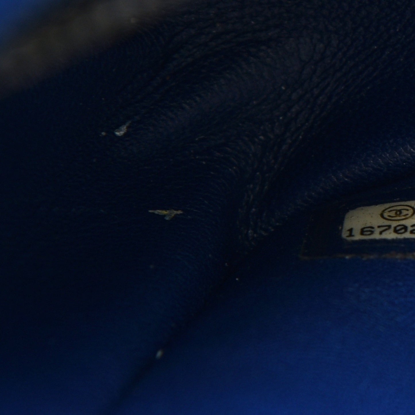 Lizard Lambskin Quilted Large Perfect Edge Flap Blue