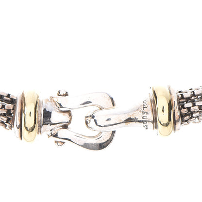 David Yurman Sterling Silver 18K Yellow Gold Pearl Multi Strand Necklace 6 of 11