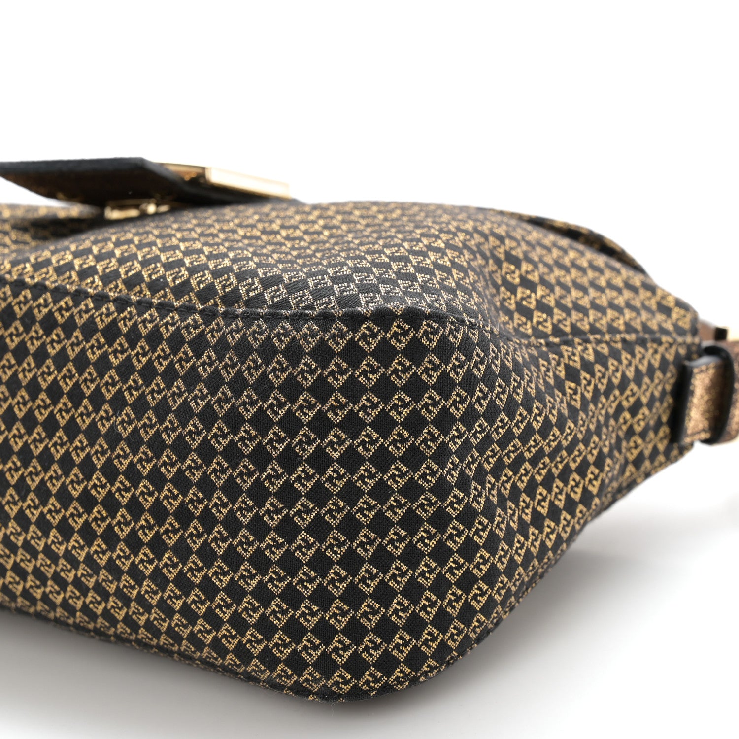 Fendi Micro Zucchino Baguette Black Gold 11 of 12
