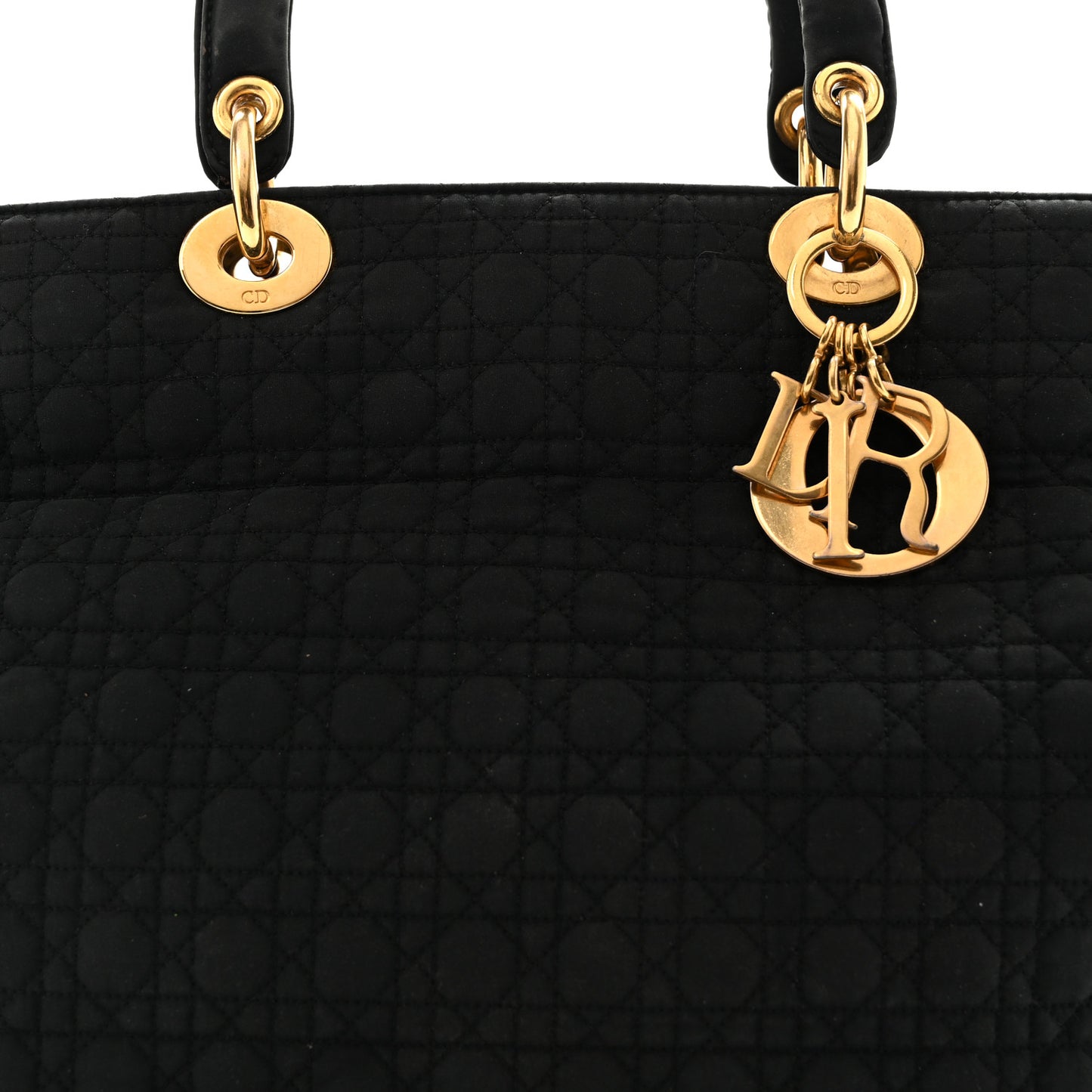 Nylon Cannage Large Lady Dior Black